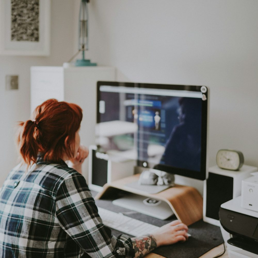 Photo by Annie Spratt woman browsing on the internet